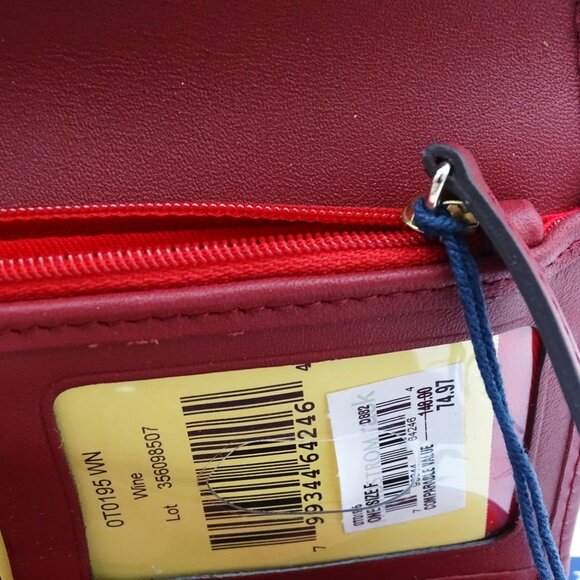 DOONEY & BOURKE Italian Burguny Color Leather Wallet Organizer - Picture 8 of 9